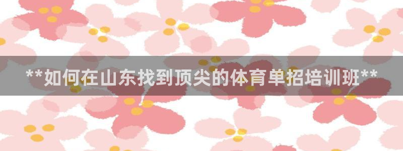 富联娱乐总代理是谁：**如何在山东找到顶尖的体育单招